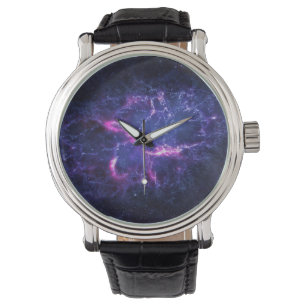 Dynamischer Weltraum-Nebel-Kosmos-Bild Armbanduhr