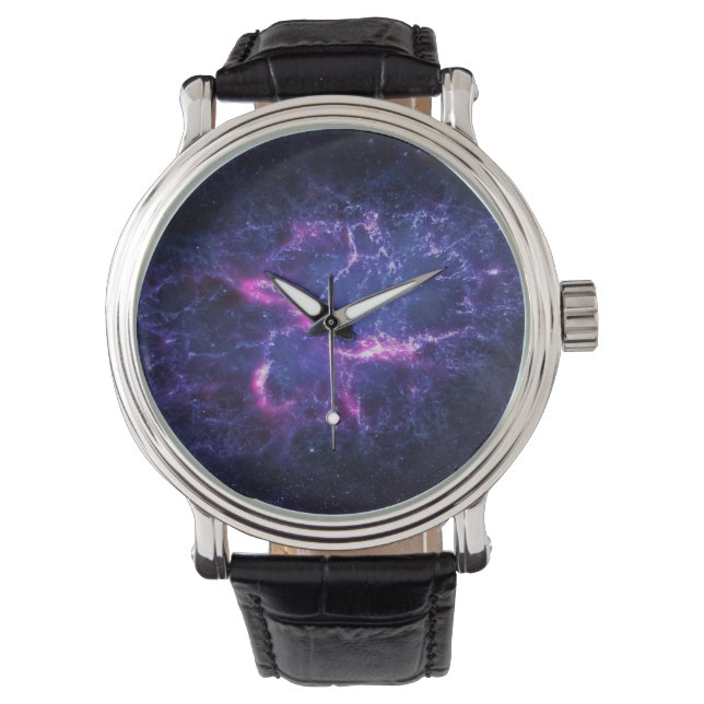 Dynamischer Weltraum-Nebel-Kosmos-Bild Armbanduhr (Vorderseite)