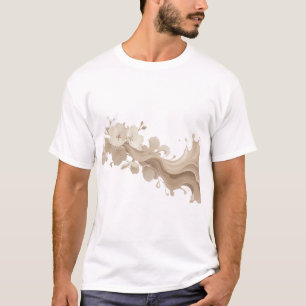 Dynamisches ABSTRACTES BLUMEN Kunstmotiv T-Shirt