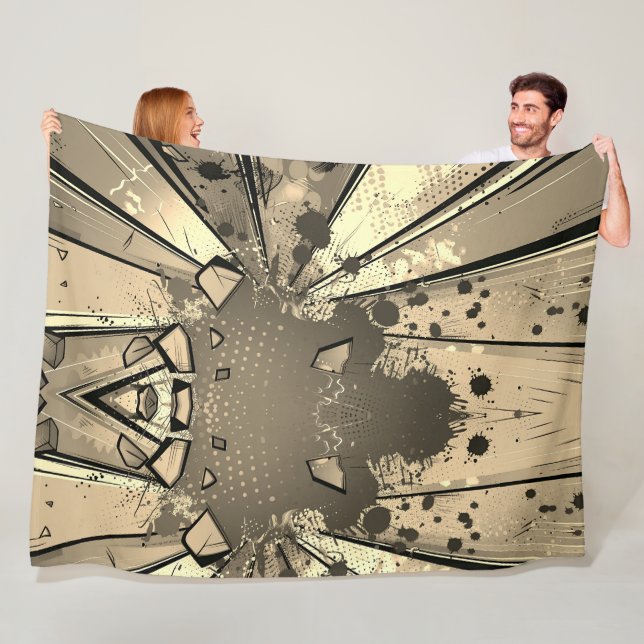 Dynamisches Abstrakt Art Throw Blanket Fleecedecke (Beispiel)