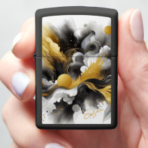 Dynamisches Abstraktes Gold Schwarz-weiß