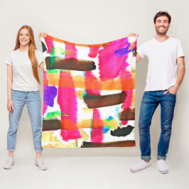 Dynamisches Abstraktes Kunstmuster Fleecedecke