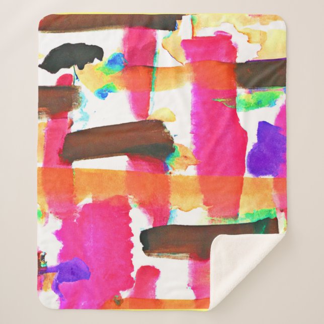 Dynamisches Abstraktes Kunstmuster Sherpadecke (Vorderseite)