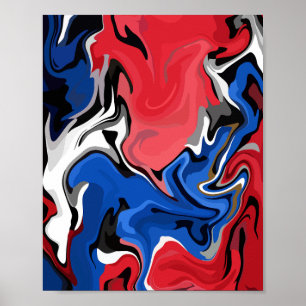 Dynamisches Abstraktes Kunstwerk mit fett gefärbte Poster
