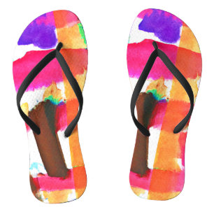 Dynamisches abstraktes Muster in der Kunst Flip Flops