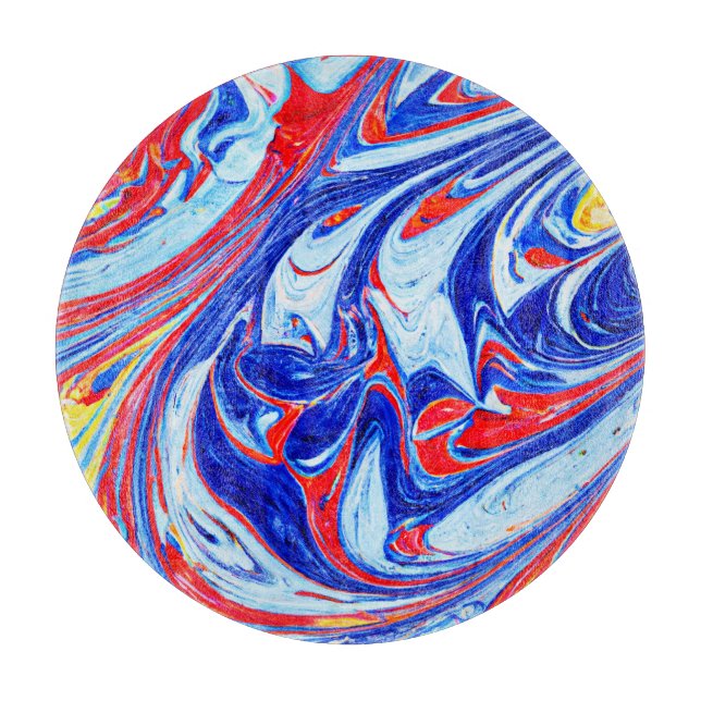 Dynamisches Abstraktes Muster Schneidebrett (Vorderseite)