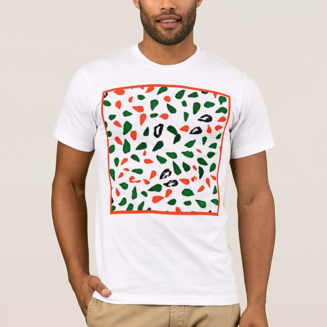 Dynamisches Abstraktes Muster T-Shirt (Vorderseite)