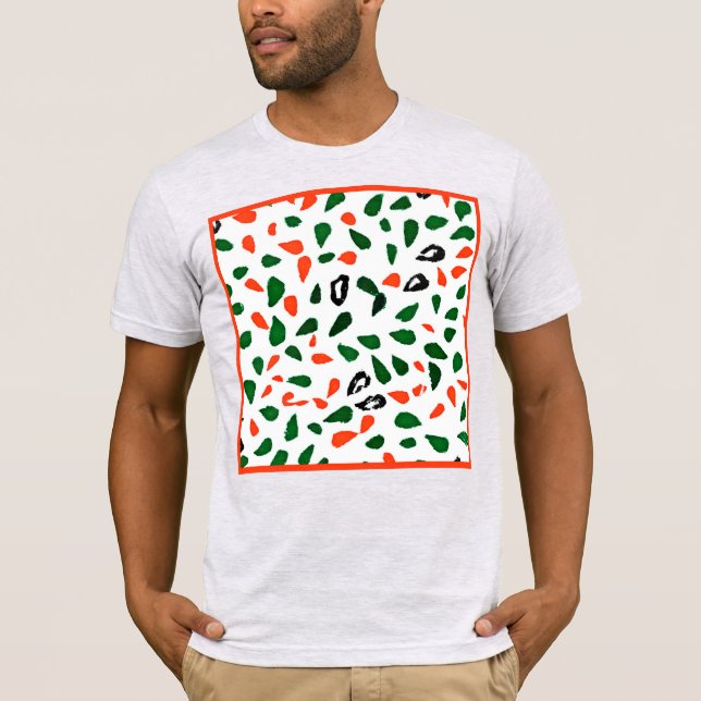 Dynamisches Abstraktes Muster T-Shirt (Vorderseite)