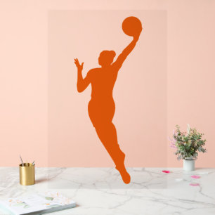 Dynamisches Basketball-Silhouette-Design Acrylschild