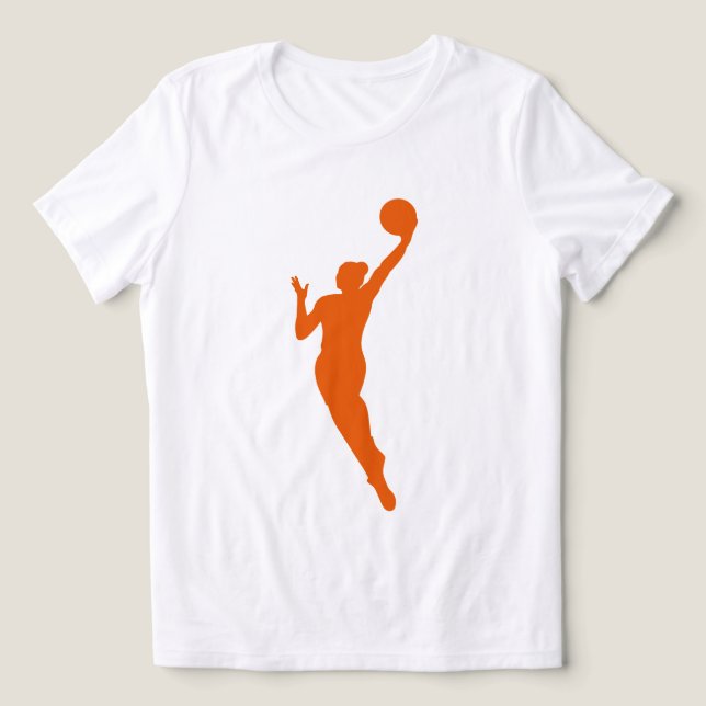 Dynamisches Basketball-Silhouette-Design Tri-Blend Shirt (Design Vorderseite)