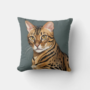 Dynamisches Bengalisches Katapportrait mit markant Kissen