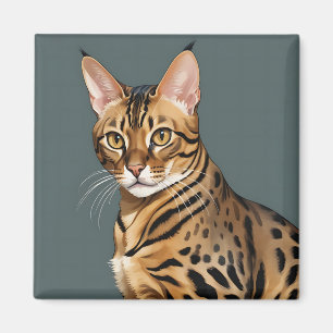 Dynamisches Bengalisches Katapportrait mit markant Magnet