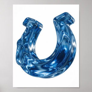 Dynamisches Blau-Wasser-Slogandesign Poster