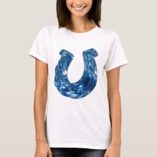 Dynamisches Blau-Wasser-Slogandesign T-Shirt