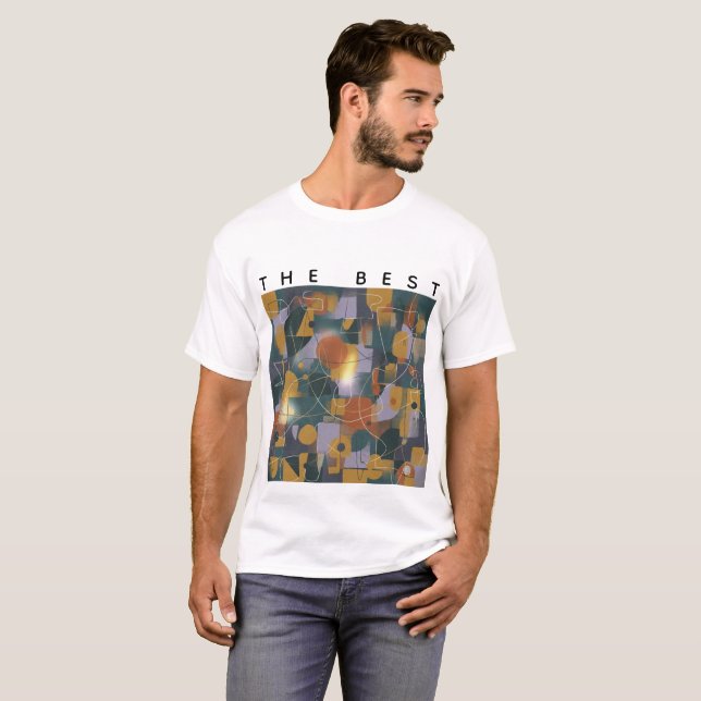 Dynamisches Chaotisches Abstraktes T-Shirt Das Bes (Vorne ganz)