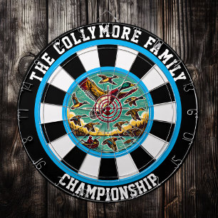 Dynamisches Dekor der Jagdkühnchen Dartscheibe