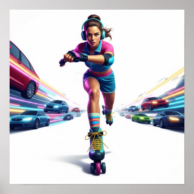 Dynamisches, dynamisches Stadtkunstdesign Poster (Vorne)