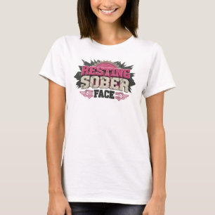Dynamisches ENTSPANNTES SOBERES GESICHT Visuelles T-Shirt