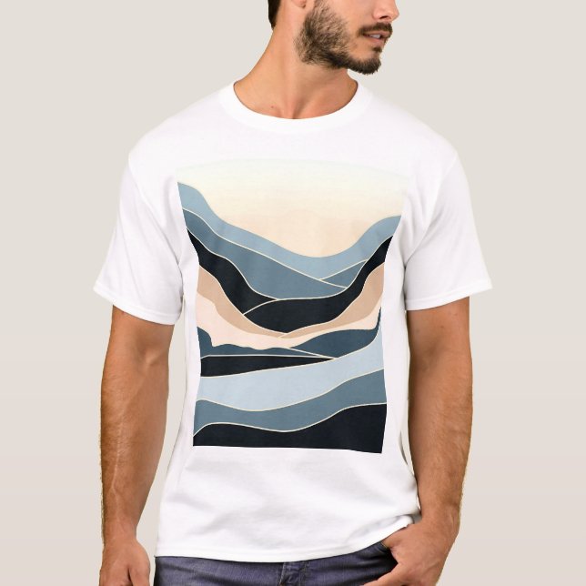 Dynamisches farbiges Bogendesign T-Shirt (Vorderseite)