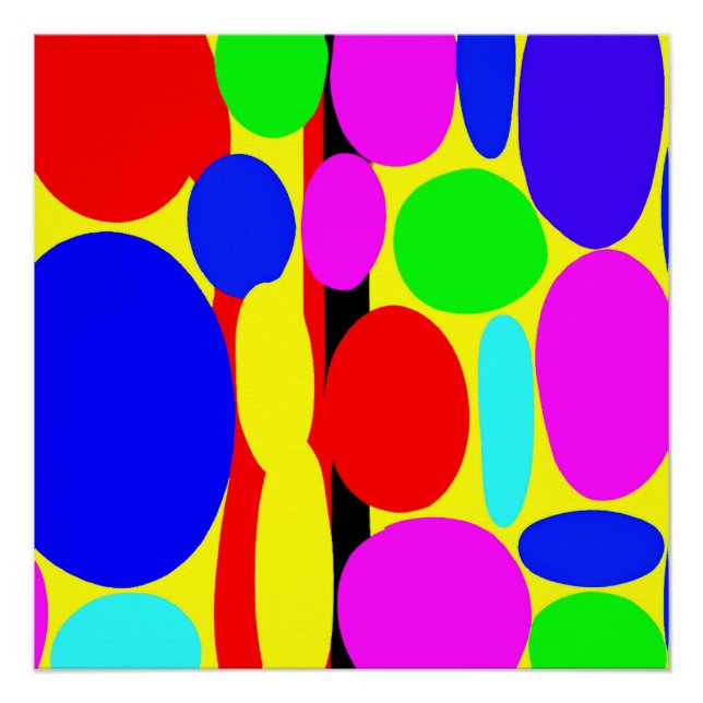 Dynamisches farbiges Design Poster (Vorderseite)