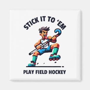 Dynamisches Field-Hockey-Spieler-Design - Entfessl Magnet