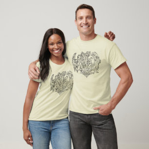 Dynamisches Monogramm-Design T-Shirt