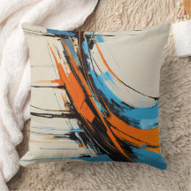 Dynamisches Orange Blau Industrielles Abstrakt Mod