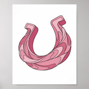Dynamisches Pink ABSTRACT ART Grafikdesign Poster