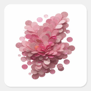 Dynamisches Rosa Abstract Sticker Grafik