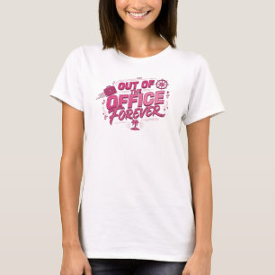 Dynamisches Rotes AUS DEM BÜRO Graphic Design T-Shirt