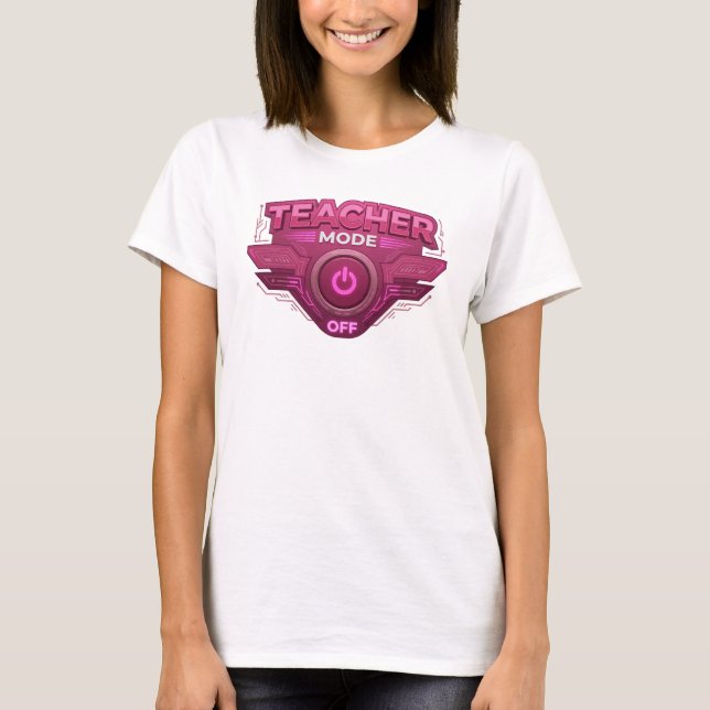 Dynamisches rotes TEACH MODE OFF Originaldesign T-Shirt (Vorderseite)