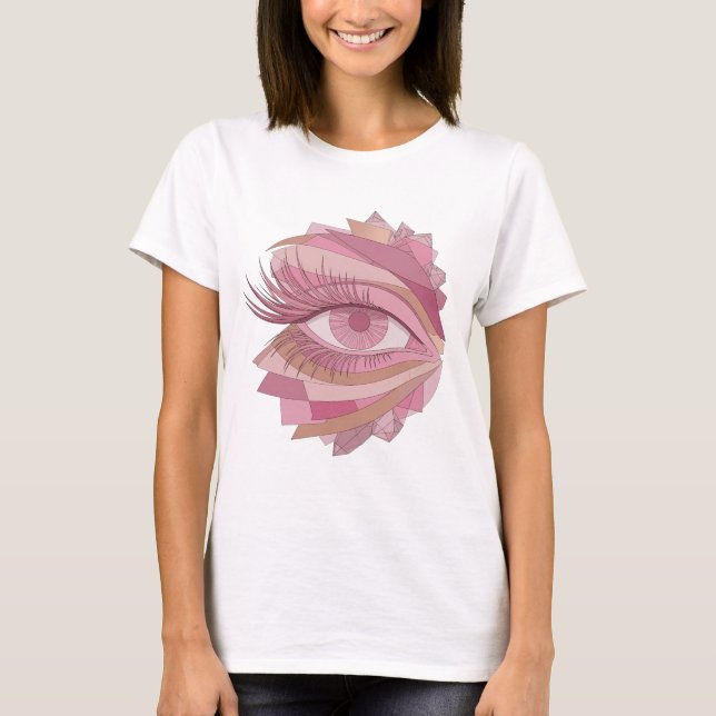 Dynamisches Silber ABSTRACT ART Design T-Shirt (Vorderseite)