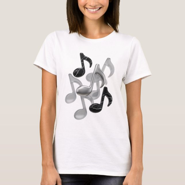 Dynamisches Silber ABSTRACT ART Grafikdesign T-Shirt (Vorderseite)