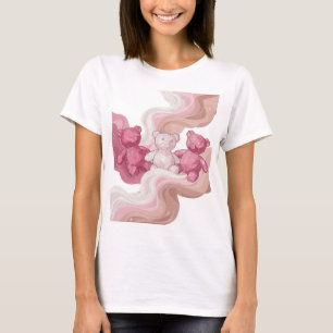 Dynamisches Silber DREI TEDDYBÄREN IM WELTALL T-Shirt
