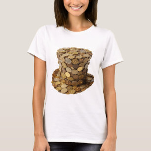 Dynamisches Silber GELDBEUTEL 3D-Text-Kunstwerk T-Shirt