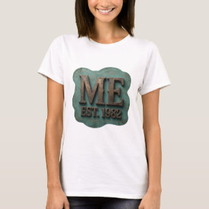 Dynamisches Silber ME EST 1982 Design T-Shirt