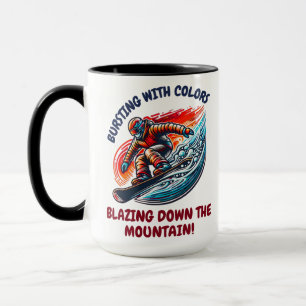 Dynamisches Snowboarden Adventure Burst of Colors Tasse
