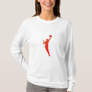 Dynamisches weibliches Basketball-Silhouettendesig T-Shirt