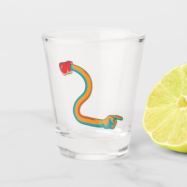 Dynamisches Zeigeglas Schnapsglas (Vorderseite)