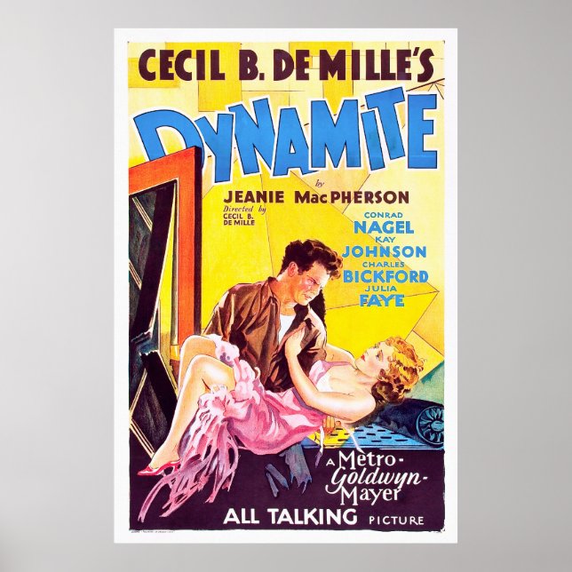 Dynamite, Cecil B. DeMille - Vintager klassischer  Poster (Vorne)