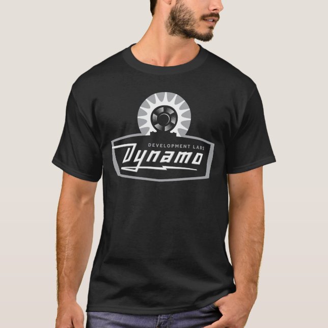 Dynamo-Retro Schwarzes T-Shirt (Vorderseite)