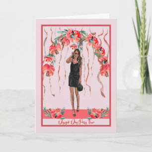 Dyngus Day Party Day Card mit Party Theme & Woman Karte