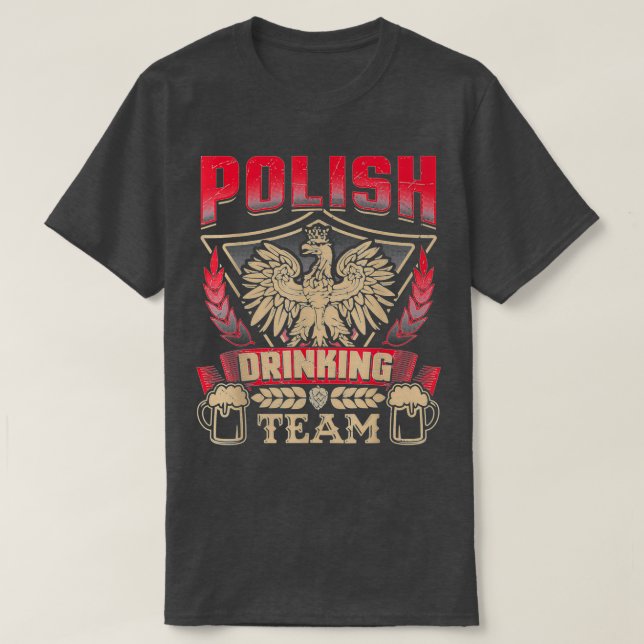 Dyngus Day Polnischer Bier Polen Adler trinken Bet T-Shirt (Design vorne)