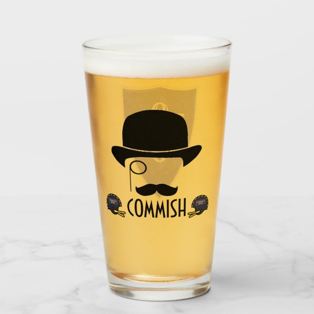 Dynsty Gents FF Commissions Logo Pint Glass Glas (Rückseite (gefüllt))