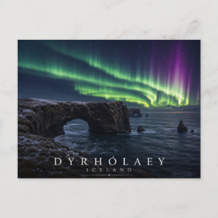 Dyrhólaey-Bogen Island Nordlichter Postkarte