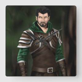 Dyron the Ranger Quadratische Wanduhr