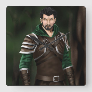 Dyron the Ranger Quadratische Wanduhr