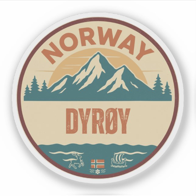 Dyrøy, Norwegen Aufkleber (Vorderseite)