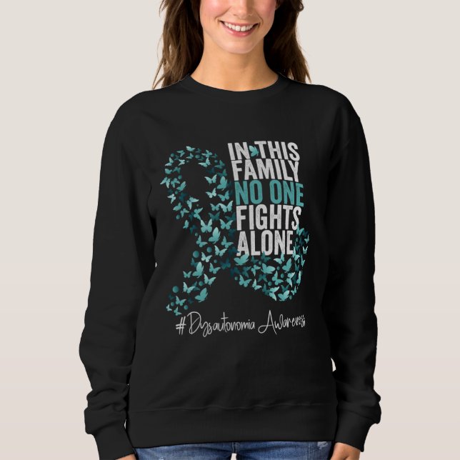 Dysautonomia Awareness Month Teal Ribbon Sweatshirt (Vorderseite)