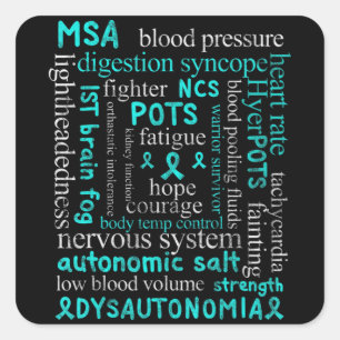 Dysautonomie Awareness Monatsdysautonomie Patient Quadratischer Aufkleber